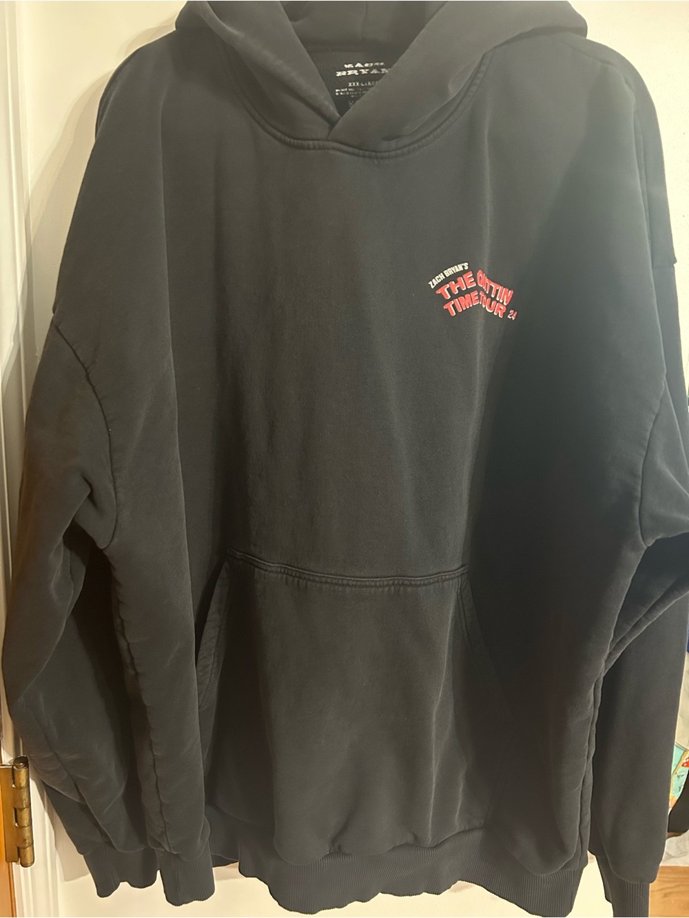 Zach Bryan’s Quittin Time Tour 2024 Men's Black Pullover Hoodie Graphic
